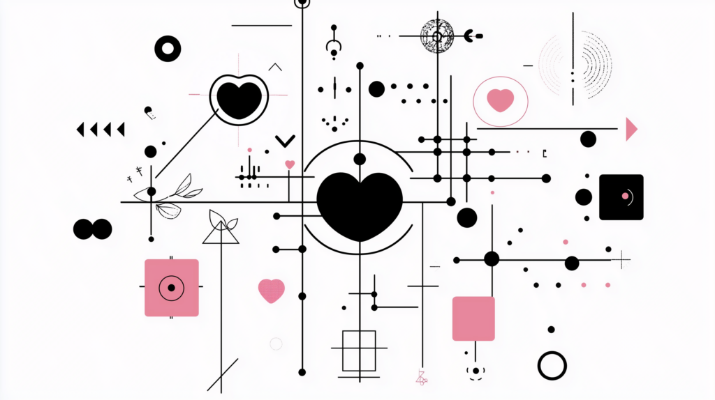 Abstrakte Grafik mit vernetzten Punkten und Linien – symbolisiert, wie Gründerinnen im Dienstleistungsbereich durch Cross-Selling verschiedene Angebote erfolgreich verknüpfen können